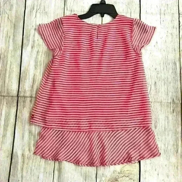 Girls Pre-Owned Sheer Náutica Dressy  Top Shirt Blouse 10-12 - Picture 3 of 9